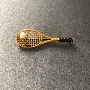 Vintage Carolee Tennis Racket Brooch